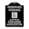 Signmission Reserved Parking Placard or Special License Plates Required Maximum Fine $500, A-DES-BS-1824-23056 A-DES-BS-1824-23056 - alternate 1
